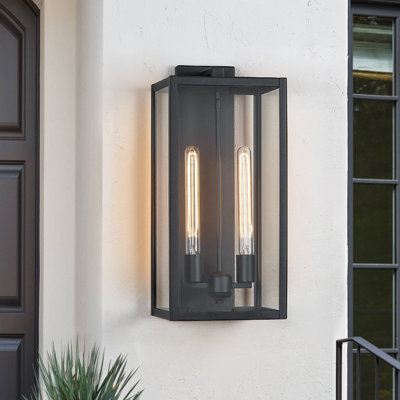 Applique murale d'extérieur moderne 20,5 po 2 lumières