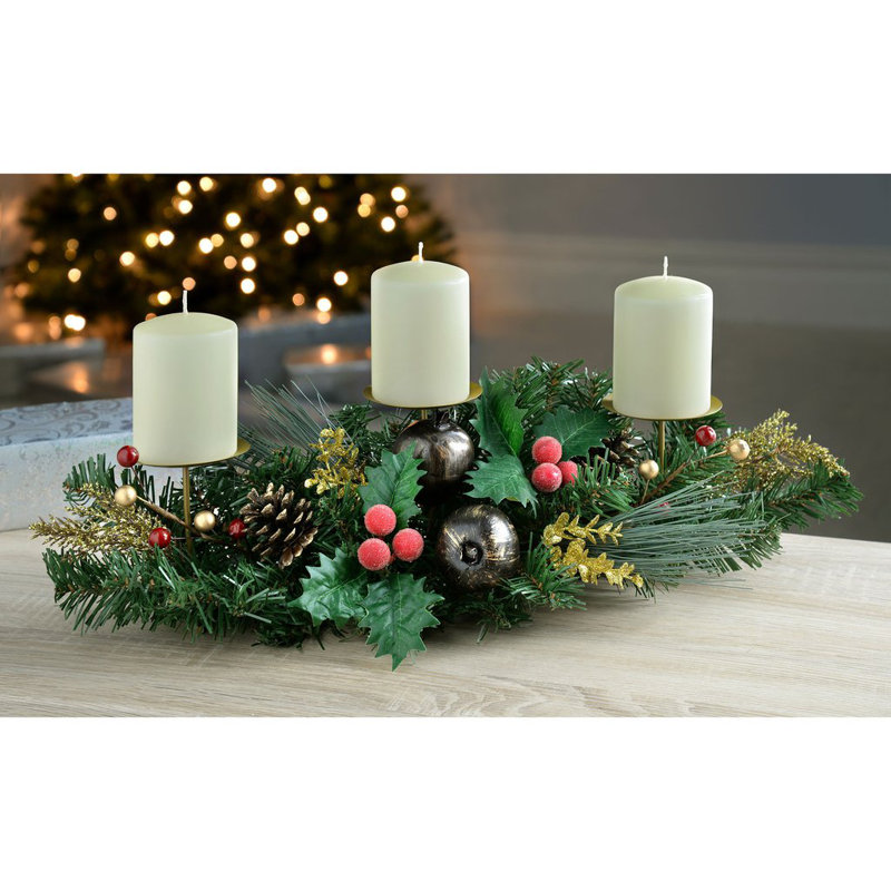 Poinsettia Candelabrum Arrangement