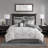 8 Piece Jacquard Comforter Set Silver/Silver
