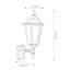 Favina Black 52cm H Outdoor Wall Lantern