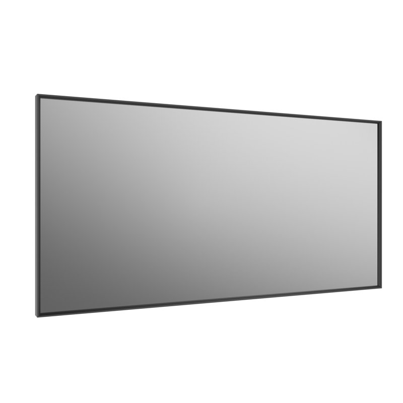 Miroir de salle de bain rectangulaire, 60 po x 30 po, Noir mat