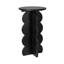 Table d'appoint à bords festonnés avec finition noir mat-1184138128