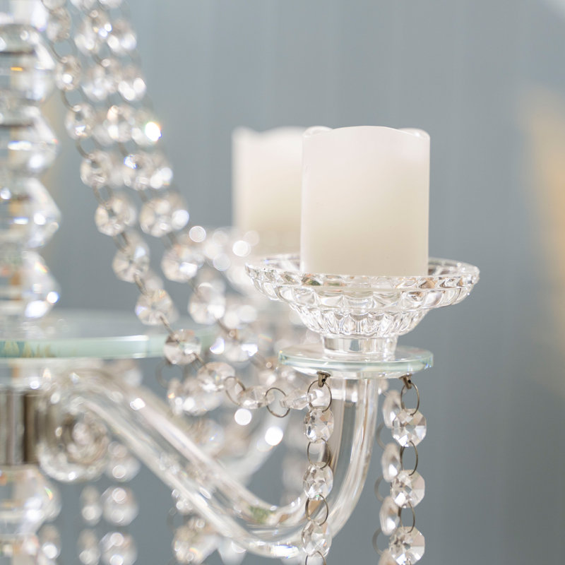 30.5'' H Crystal Floor Candelabra