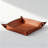 Lychee Pattern, Orange Square,Handmade Leather Tray For Jewelry And Watches, Waterproof And Scratch-Resistant Nordic Style Decorative Tray For Coffee Table, Snacks, Nuts, And Fruits Organization-1419145441
