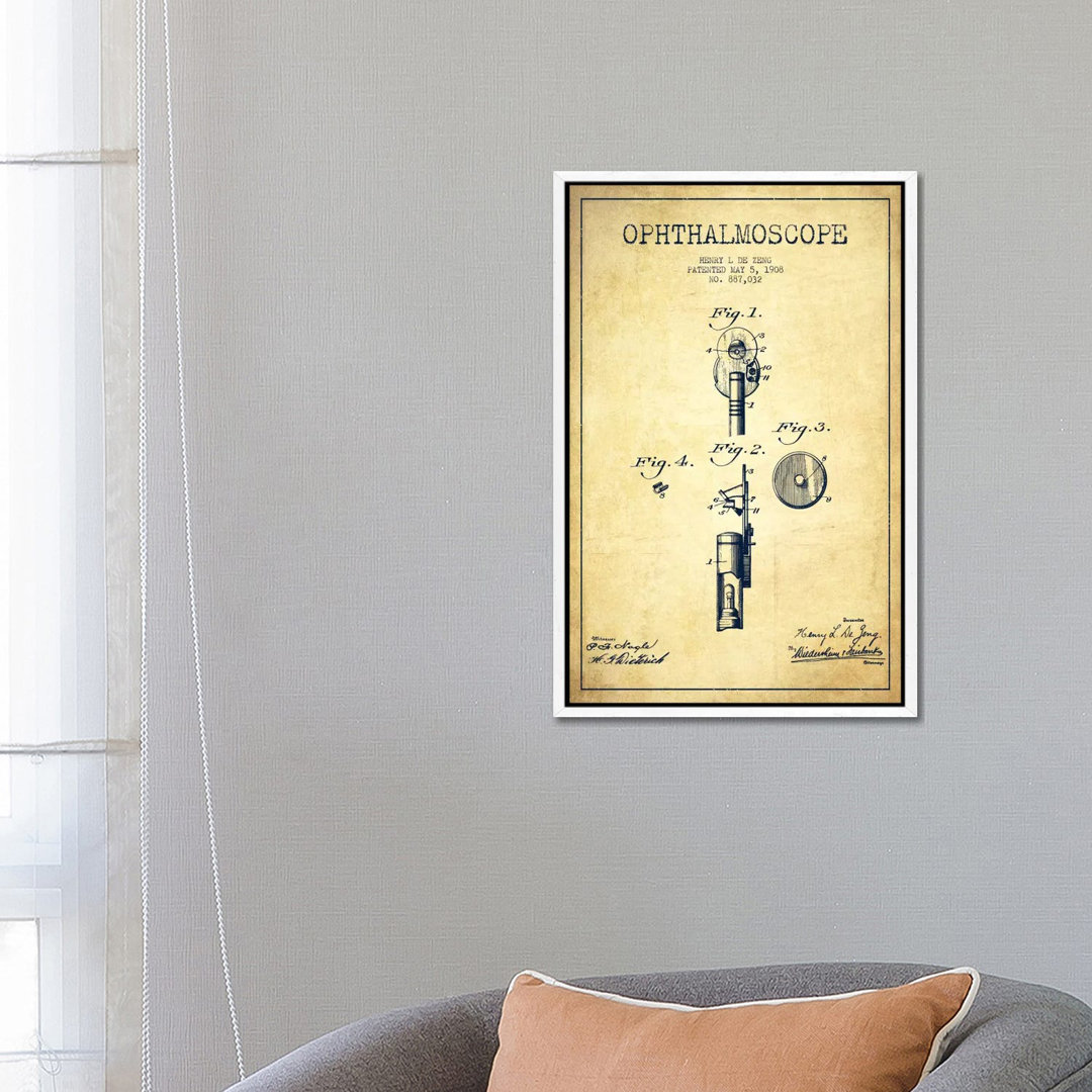 Ophthalmoskop Vintage Patent Blueprint