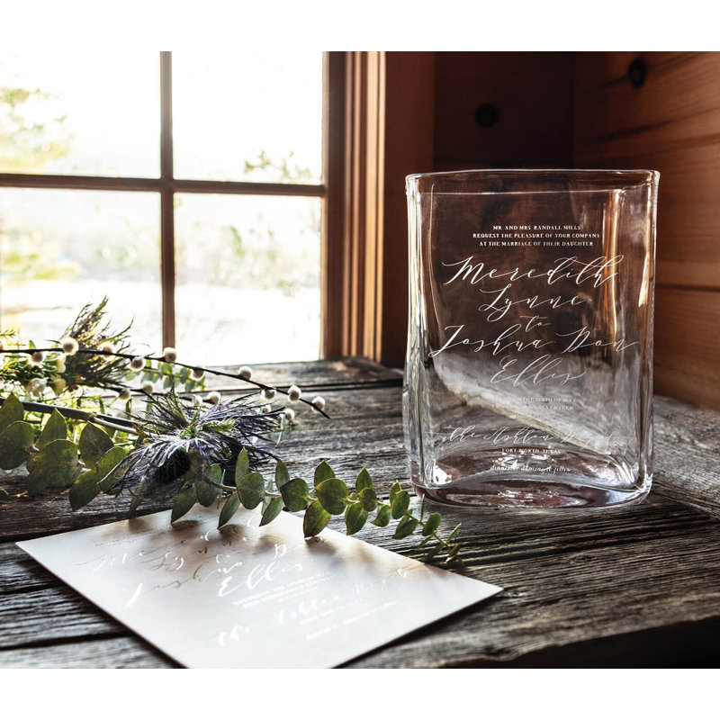 Weston Handmade Glass Table Vase, 5.25" H x 4.13" W x 2.25" D