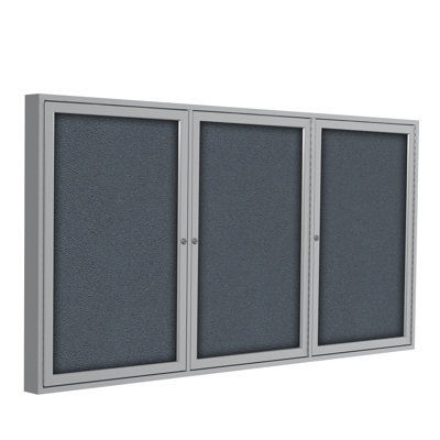 Ghent Fabric Enclosed Cabinet Bulletin Board