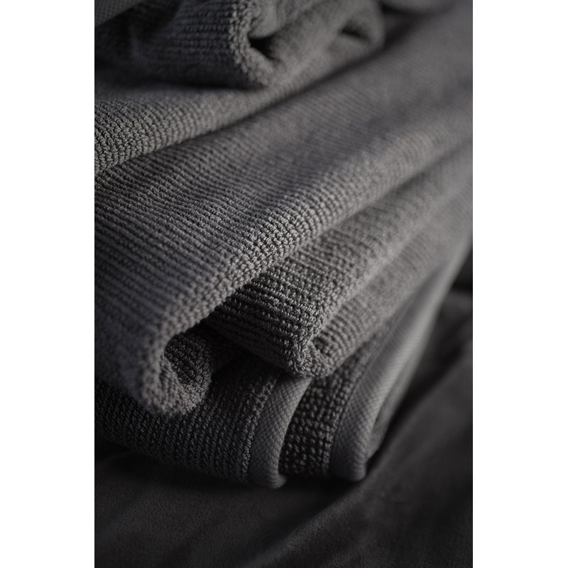 Bath Linens Bath Sheet with Textured Weave, Thunder Gray