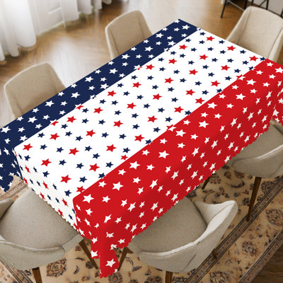 Flag Tablecloth 140x180cm Rectangular American Flag Design Party Picnic Dinner Decoration Table Cover