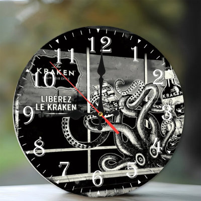 Horloge murale en bois 10 po, mouvement silencieux, à piles (piles AA non incluses), décor artistique, parfait pour les décorations