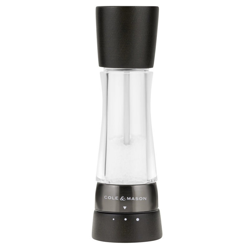 Cole & Mason Derwent moulin à sel en bois noir 7,5 po, Noir, noir, noir, noir