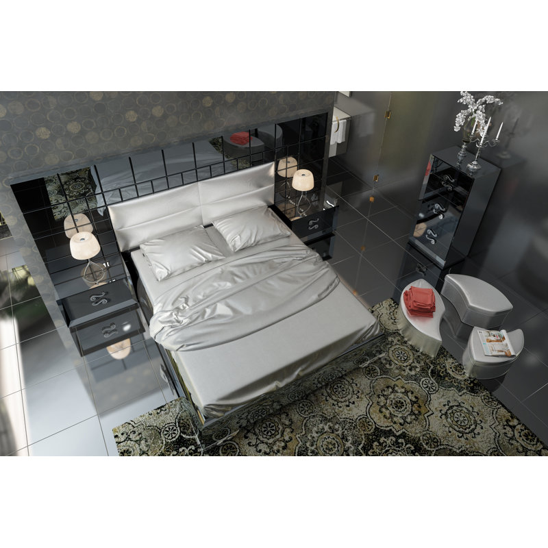 3 Piece Upholstered Velvet Bedroom Set