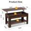Table basse à plateau relevable Sparta avec rangement et tablette ouverte, table basse moderne, table basse carrée pour le salon et le bureau personnel-1747127179