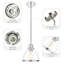 Suspension de 8 pouces à 1 lumière, fini nickel brossé mat, abat-jour en verre transparent, petit luminaire de style campagnard pour îlot de cuisine, culot E26-337527768