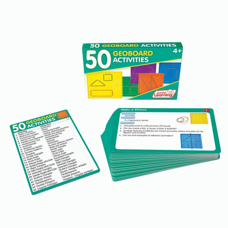 50 cartes d'activités éducatives Geoboard