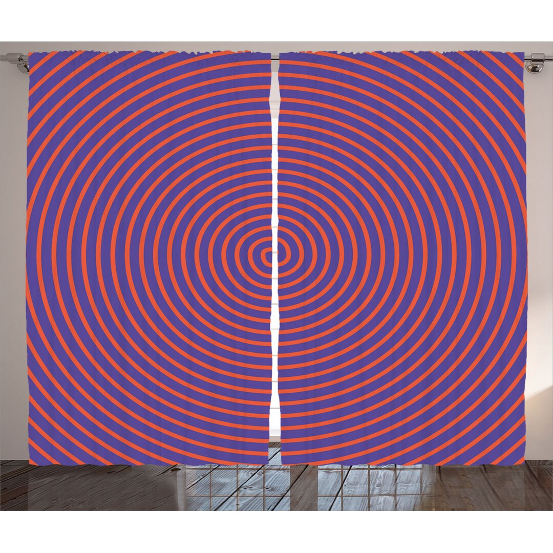 Rustikaler Vorhang, Hypnotic Spiral, Psychedelisch, Violet orange