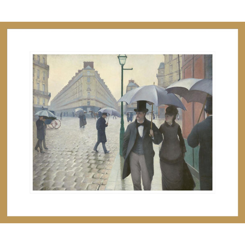 Paris Street; «Rainy Day» par Gustave Caillebotte - Reproduction giclée encadrée, H 17,75 po x l 21,59 po