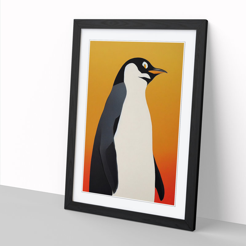 Penguin Pop Art Vol.1 - Single Picture Frame Print, 64cm H x 46cm W x 2cm D, Oak