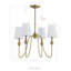 Lustre 4 lumières Portia, doré