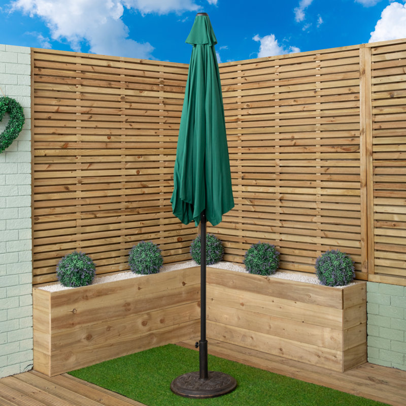 Samuel Alexander Cantilever Parasol with Crank Lift, 270cm W x 270cm D, Green