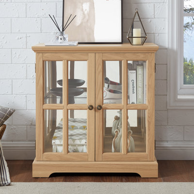 Vitrine lumineuse Curio, vitrine antique avec portes en verre