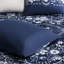 Édredon bleu marine céleste pour lit simple / simple TG - médaillon décoratif floral, imprimé médaillon en tissu, facile à laver
