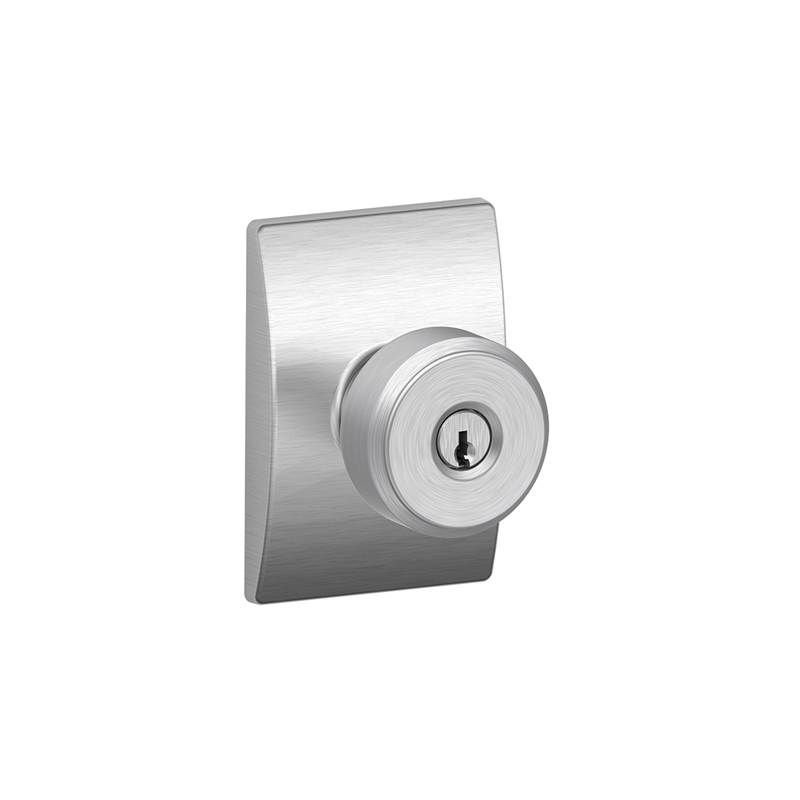 Bowery Keyed (Entry) Door Knob, Satin Chrome