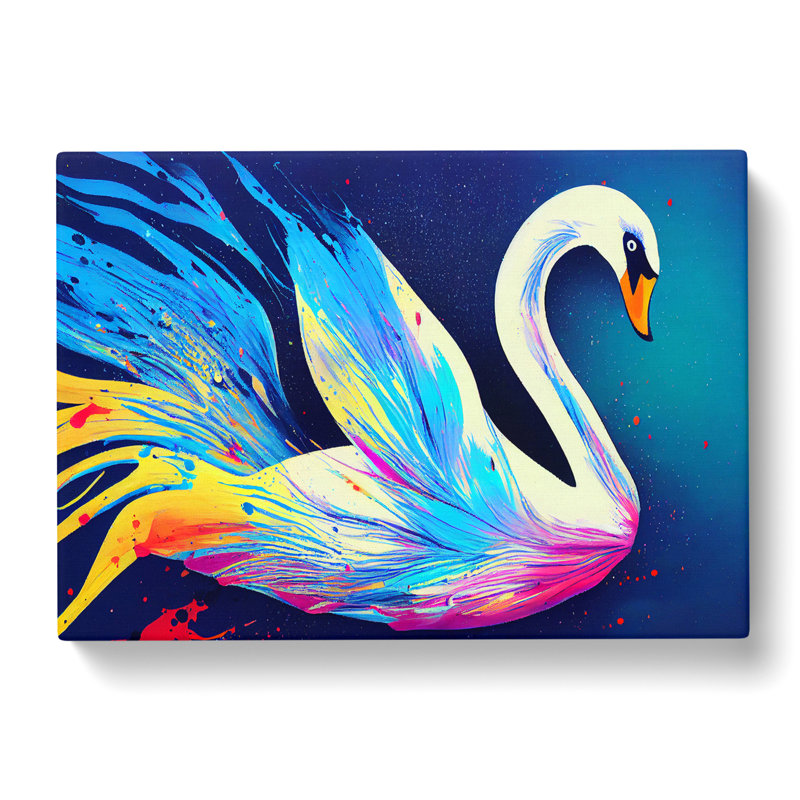 Swan Splash Vol.6 Abstract - Wrapped Canvas, 50cm H x 76cm W x 3cm D