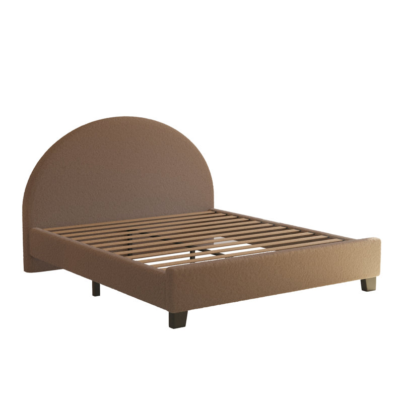 Upholstered Bed Frame, Gray, Full