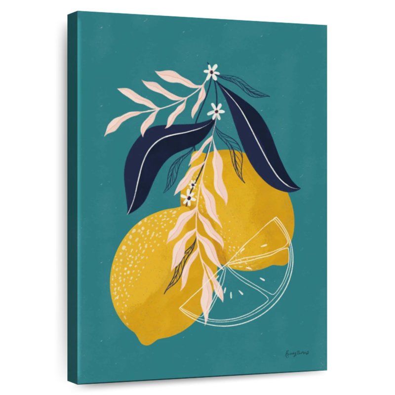 Yarlin citrons - bleu, H 12 po x l 8 po