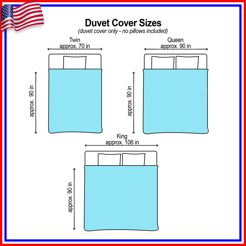 Solid Light Blue Duvet Covers, Queen