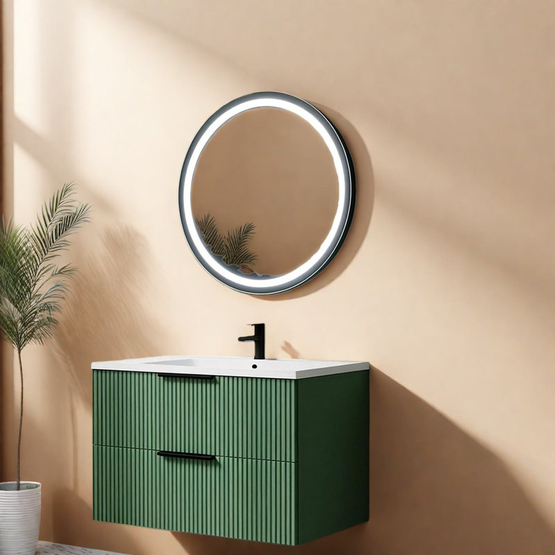 Meuble-lavabo moderne (doit inclure le meuble-lavabo et le lavabo) avec rangement
