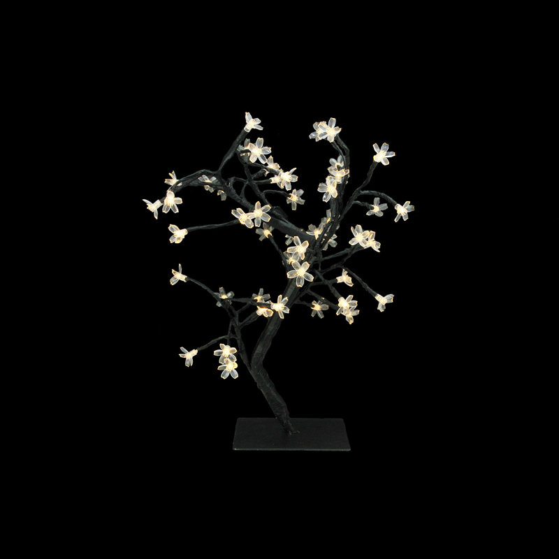 Arbre de fleurs japonais en forme de fleur de sakura de 18 po avec lumières DEL - blanc chaud