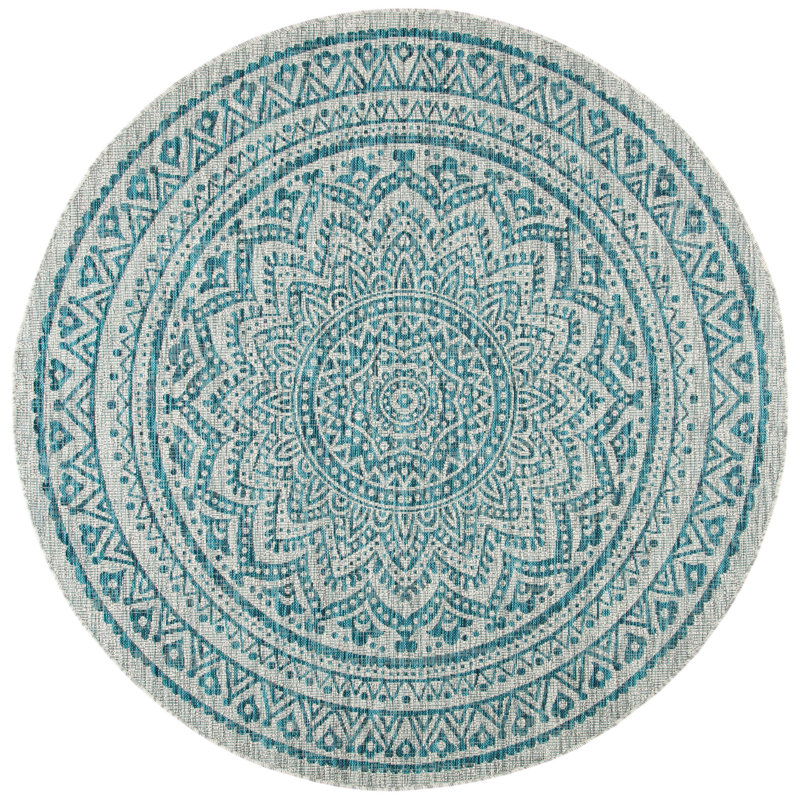 Tapis d'intérieur / extérieur Amedee Performance, Rond 6 pi 7 po
