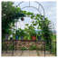 Treillis d'arche de jardin en métal robuste de 7,15 pi pour plantes grimpantes - structure de passage pour arche de mariage et patio
