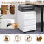 37 cm W 3 -Drawer Wheels / Casters included Mobile Steel Filing Cabinet-893721458