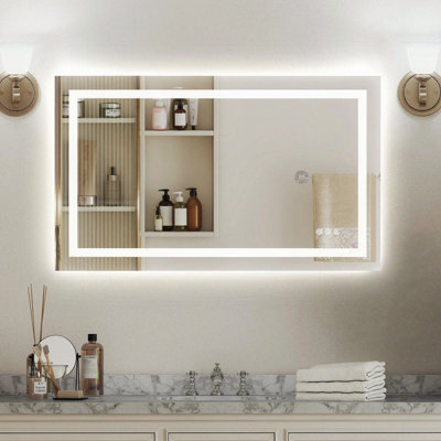 Modern UL Certified LED Bathroom Vanity Mirror with Dimmable Light & Anti-Fog
