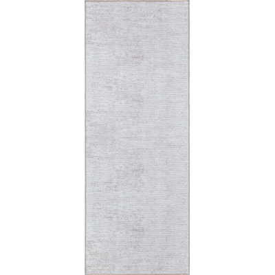 Cinderford Machine Washable Stripe Flatweave Performance Ivory/Grey Area Rug