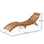 Chaise longue d'extérieur en bois brun pour patio avec portatif-121070471