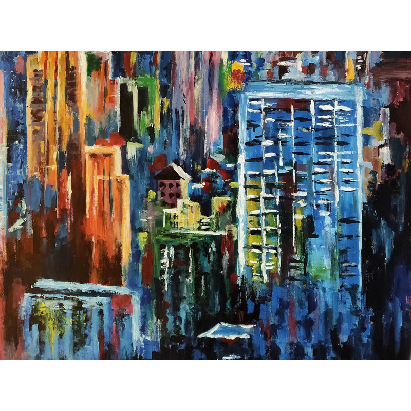 Le paysage urbain | Acrylique sur toile | Akshita Makhja | Pour la décoration murale