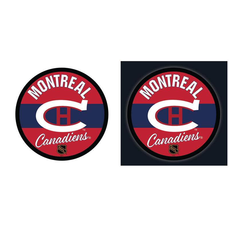 23" NHL Team Vintage LED Lighted Wall Sign Decor, NHL Montreal Canadiens