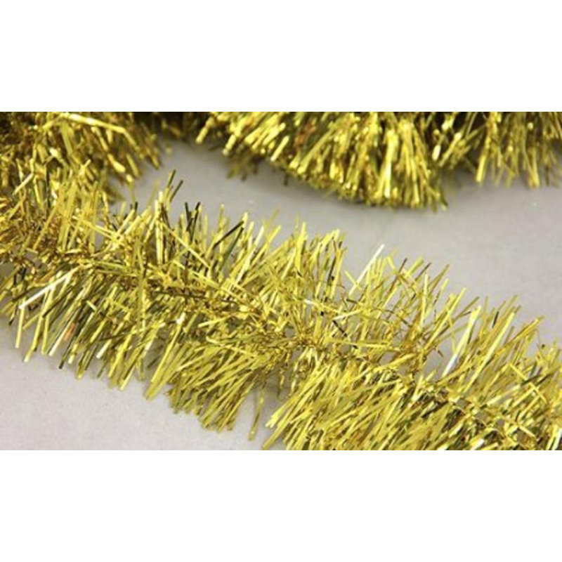 Guirlande de Noël Tinsel - non éclairée, 50' L x 4" W, Or