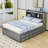 Dylahn Full-Size Modern Platform Bed with Twin Trundle, Drawers, and USB Ports-256398047