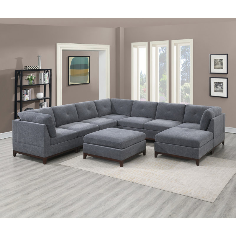 Chaise sans accoudoirs en chenille gris cendré Ash Ash