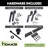 Black Rustic Classic Design Single Track Bypass Two Door Hardware Kit( Door Not Included)-34297650
