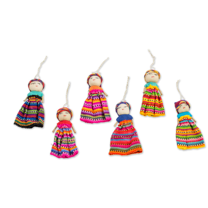 3'' Handmade Fabric People Hanging Figurine Ornament