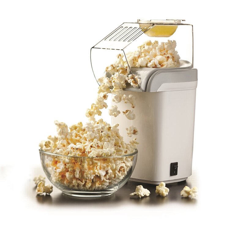 Ovente Hot Air Popcorn Popper Maker 16-Cup Capacity with Measuring