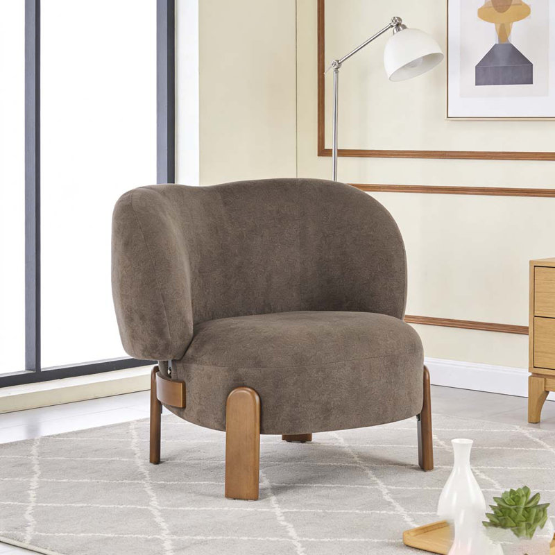 Fauteuil à oreilles, Marron foncé