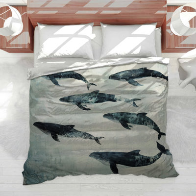 Whales Bedding Sea Housse de couette Coastal Beach