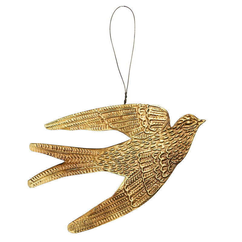 Ornement oiseau, or antique